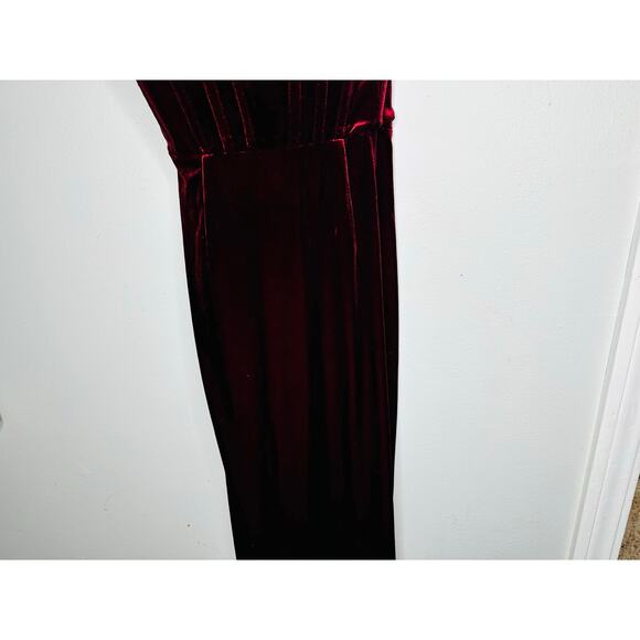 Bronx & Banco Red Velvet Florentina Corset Lace Up Back Gown Size Extra Small - Picture 15 of 16
